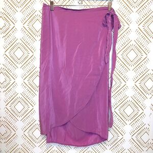 Silky Ballet Wrap Skirt SizeL-XXL Dance Tie Waist Midi Balletcore Warm Up Fairy
